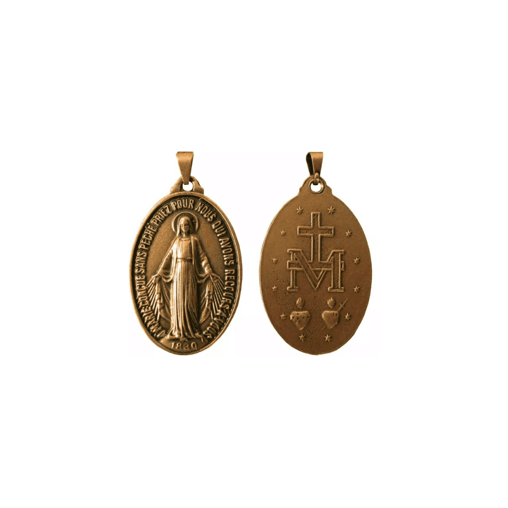 Medalha Milagrosa Ouro Velho 16x27 Mm Média