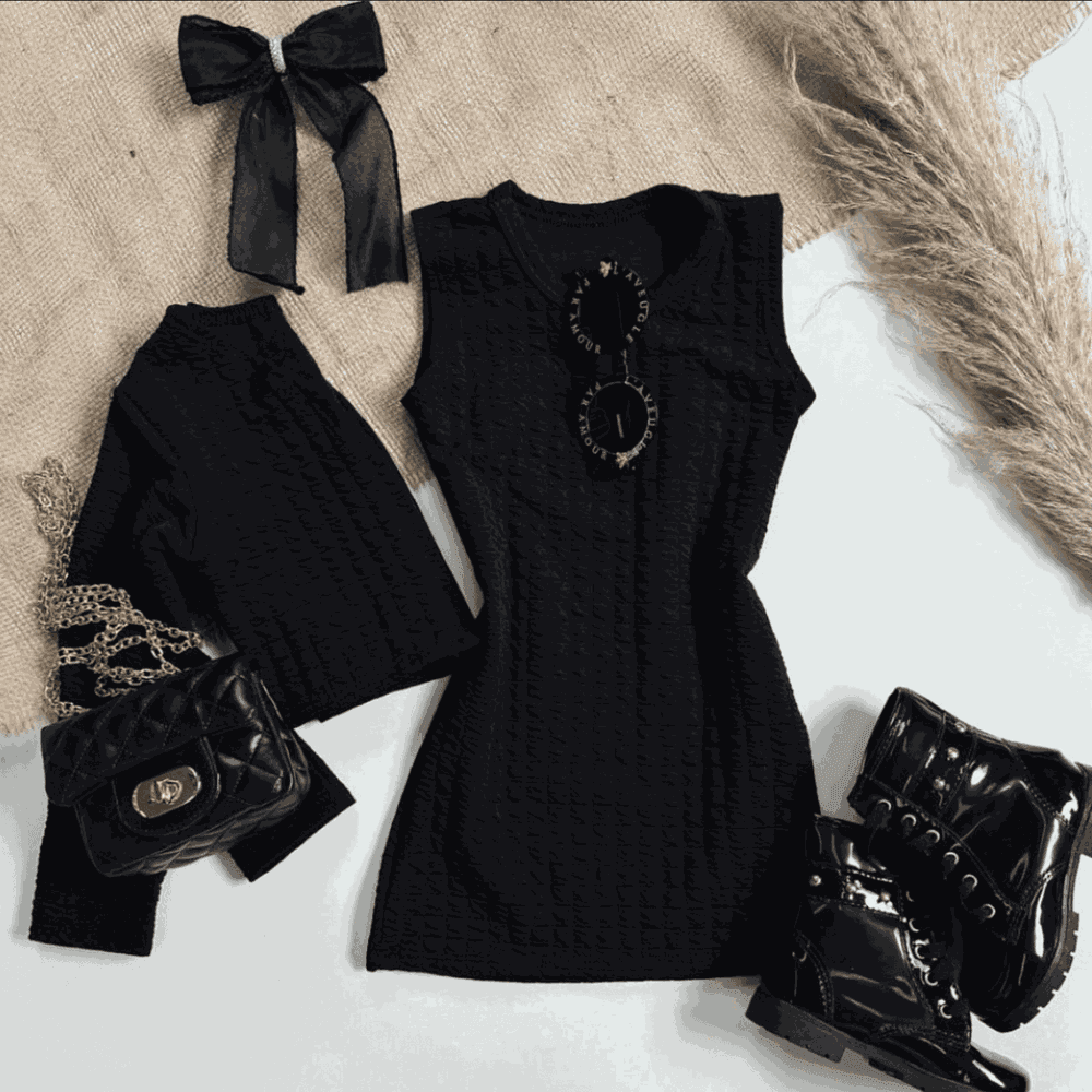 Vestido Preto - PURO GLAMOUR KIDS