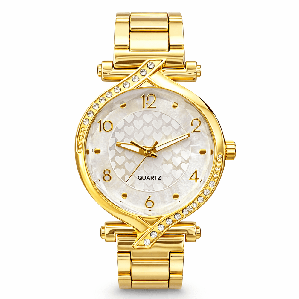 Relógio Quartz Gota Cravejada Aço Dourado - 00000... - RC JOIAS BY RUDI