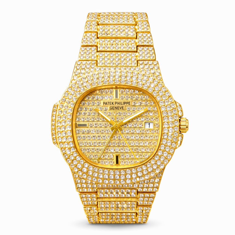 Relógio Ice Cravejado Aço Dourado - 0000000171526 - RC JOIAS BY RUDI