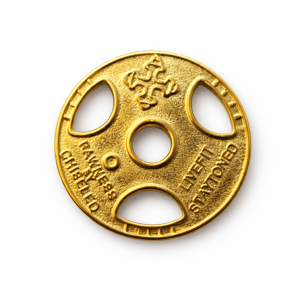 Pingente Viver em Forma Aço Dourado - 000000017616... - RC JOIAS BY RUDI