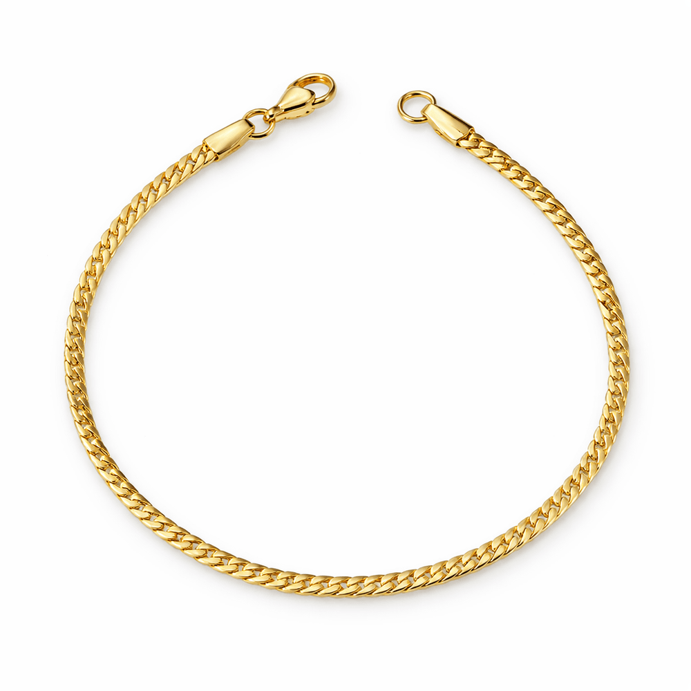 Pulseira Grumet Laminada Fecho Lagosta Banhado a O... - RC JOIAS BY RUDI