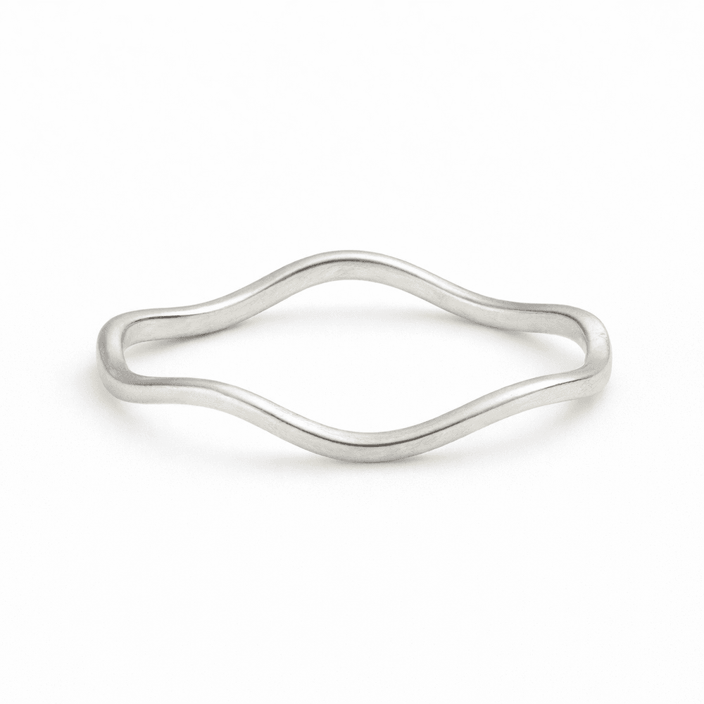 Anel Falange Ondas Banhado a Prata 925 - 000000016... - RC JOIAS BY RUDI