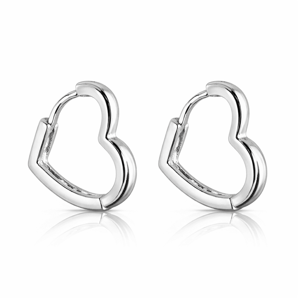 Brinco Argola Coração Banhado A Prata 925 - 00000... - RC JOIAS BY RUDI