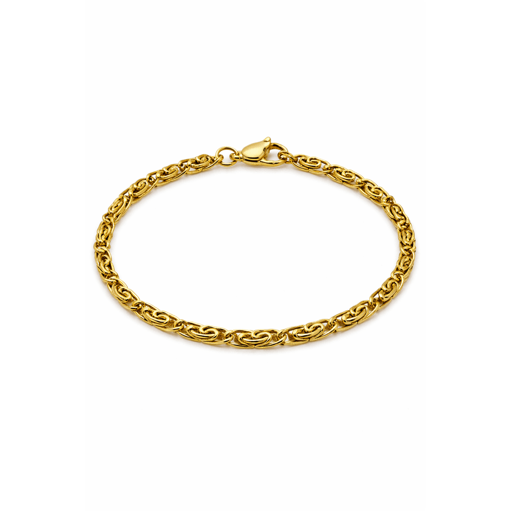 Pulseira Elo S Fecho Lagosta Aço Dourado - 0000000... - RC JOIAS BY RUDI