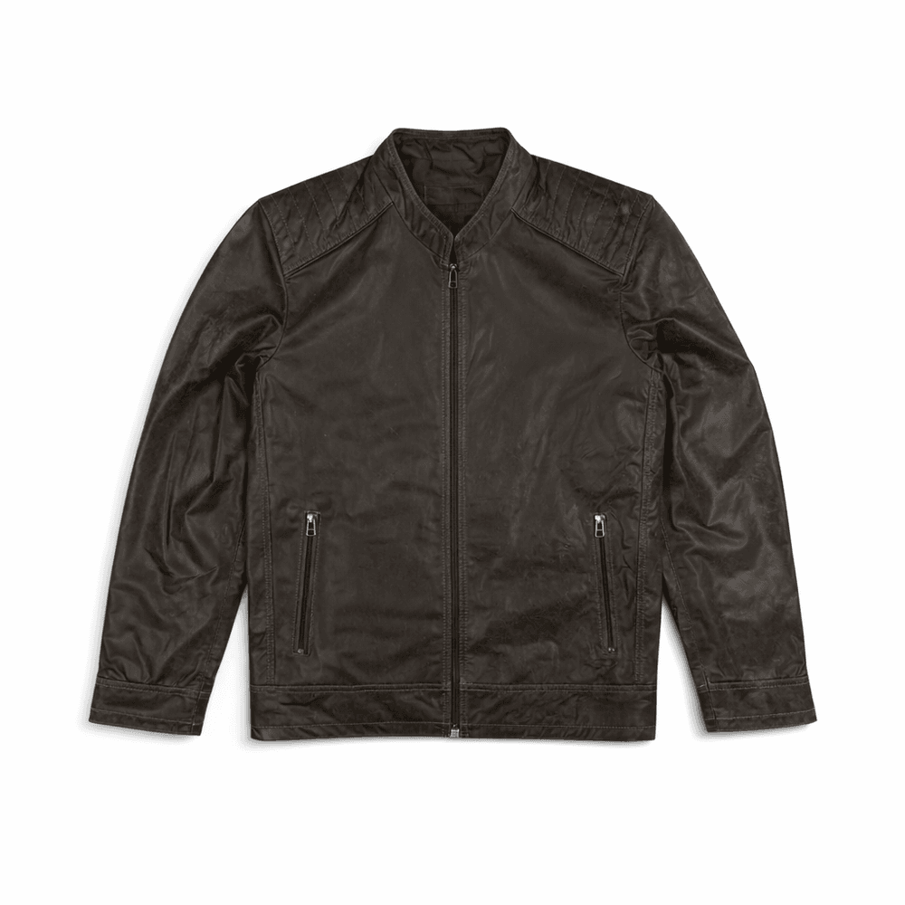 JAQUETA DE COURO MARROM ROAD GOLA PADRE RHOUKER - Rhouker