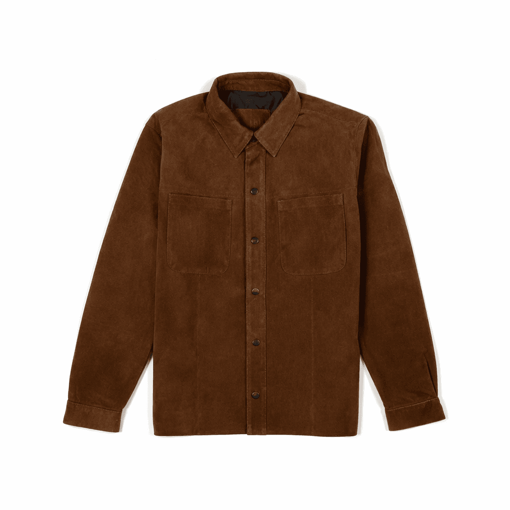 JAQUETA DE COURO COFFEE ESTILO CAMISA RHOUKER - Rhouker