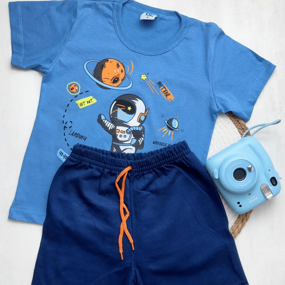 Conjunto Verão Azul Astronauta - ROMEO & CATARINA KIDS