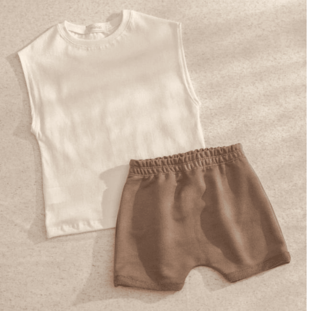 Conjunto Léo - Marrom /Off White - ROMEO & CATARINA KIDS