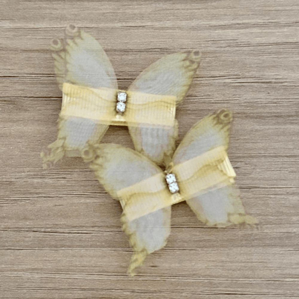 Kit Presilhas Borboleta Amarela - ROMEO & CATARINA KIDS