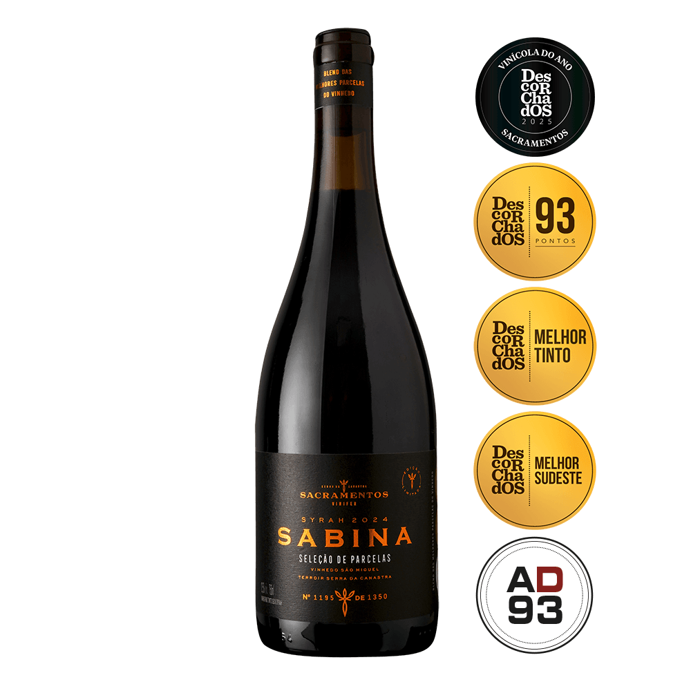Vinho Sabina Syrah Seleção de Parcelas 2024 - Sacramentos Vinifer