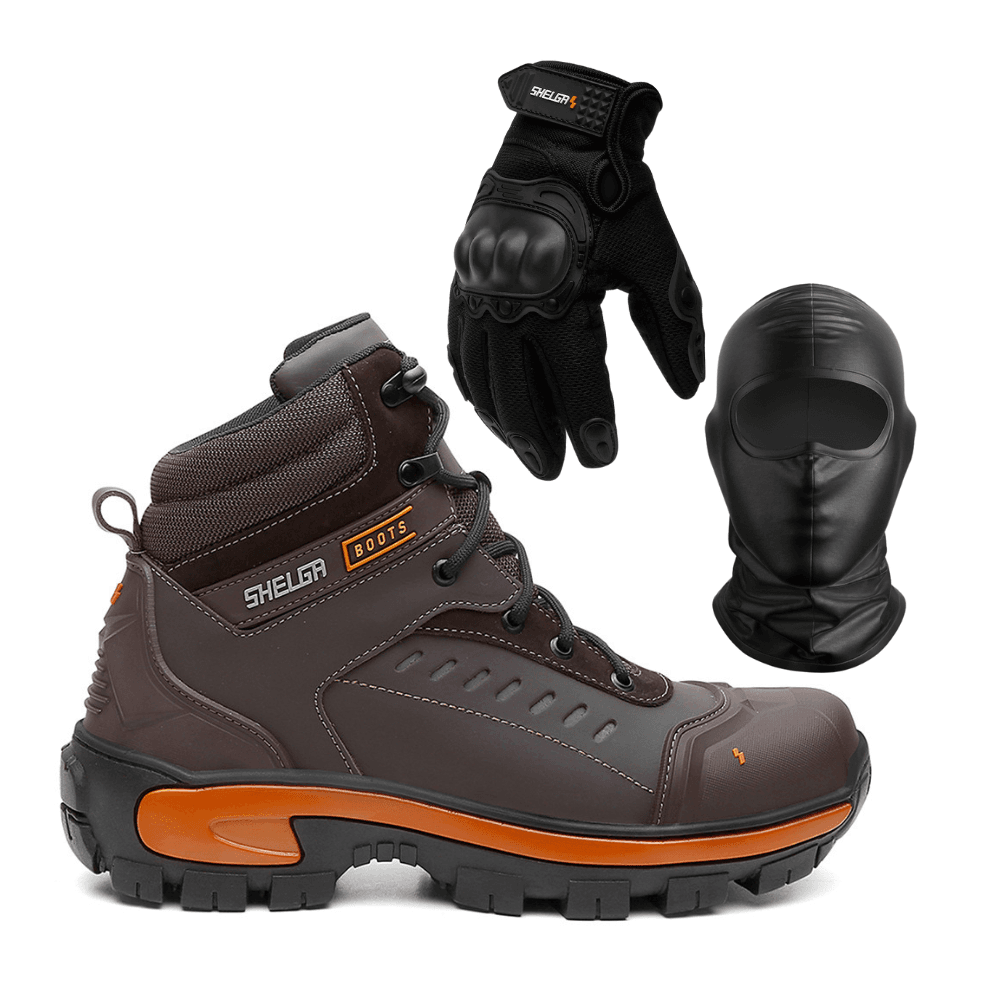 Kit Bota Saara + Luva Fit + Balaclava | Café - CA ... - Shelga Boots