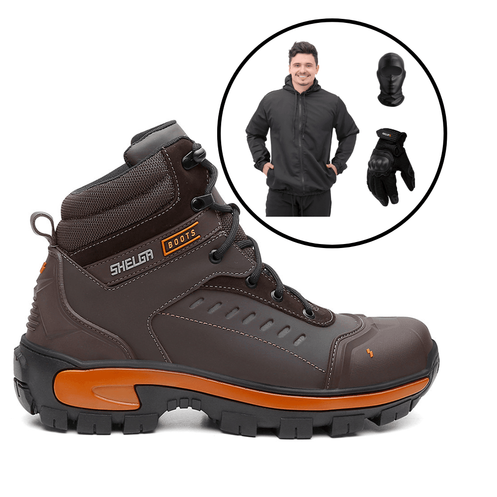 Kit Bota Saara + Corta Vento + Luva Fit + Balaclav... - Shelga Boots