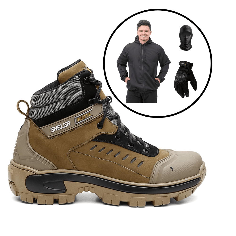 Kit Bota Saara + Corta Vento + Luva Fit + Balaclav... - Shelga Boots