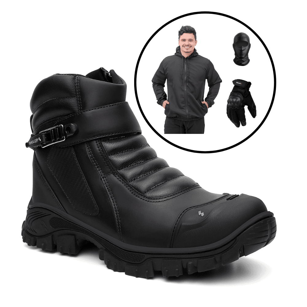 Kit Bota MT + Corta Vento + Luva Fit + Balaclava |... - Shelga Boots