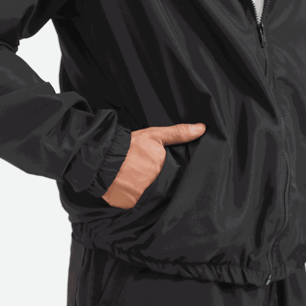 Jaqueta Corta Vento Masculina Em Microfibra Com Zíper Preto