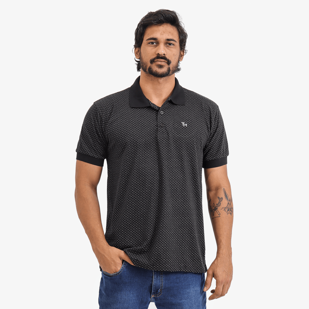 Camisa Polo Masculina Preta