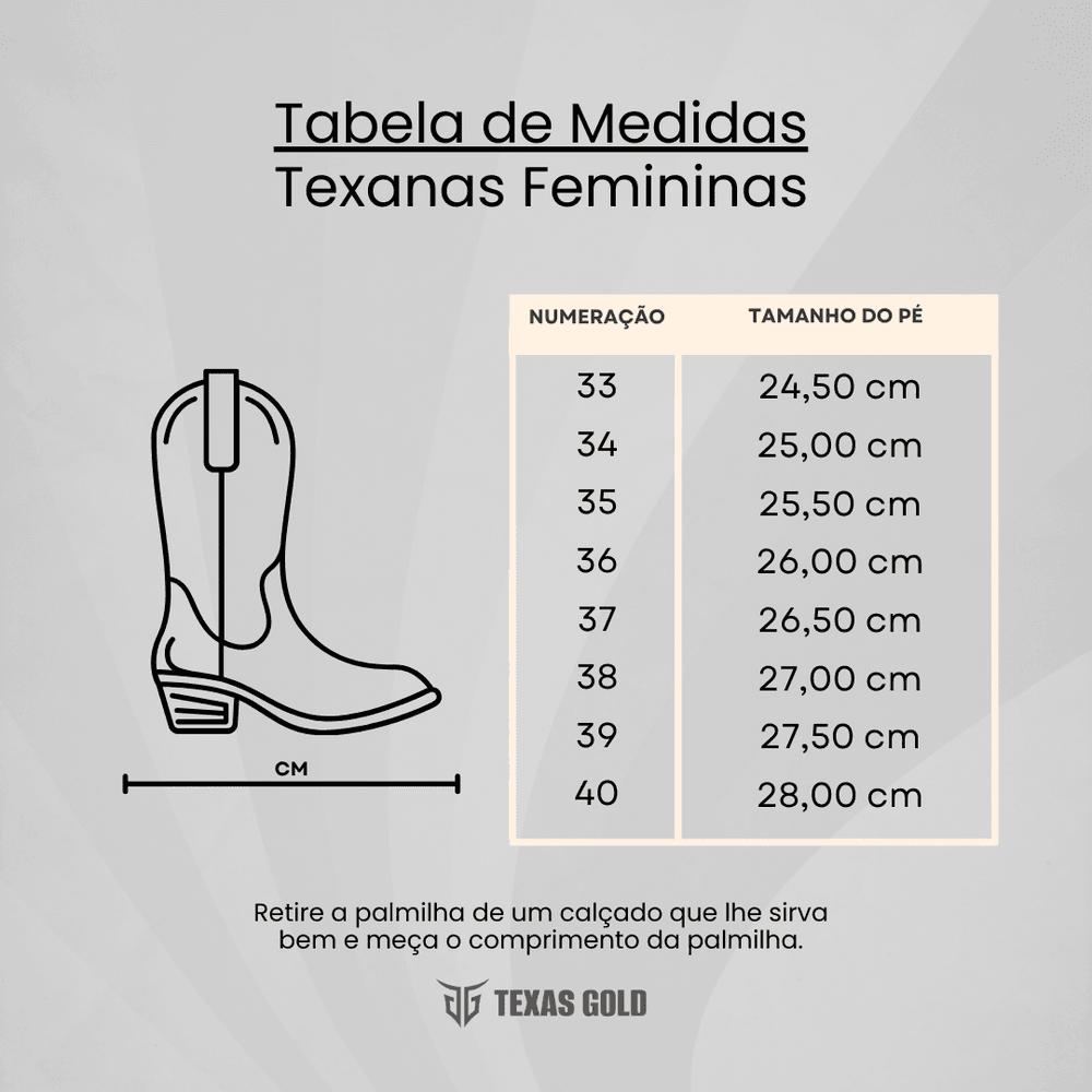 Bota Texana Flor de Lis