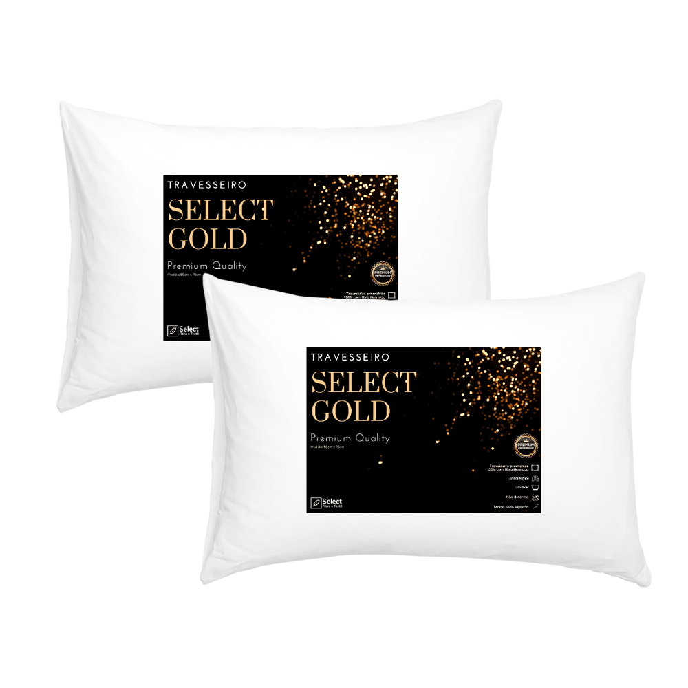 Kit 2 Travesseiros Select Gold - R239 - TRP Loja