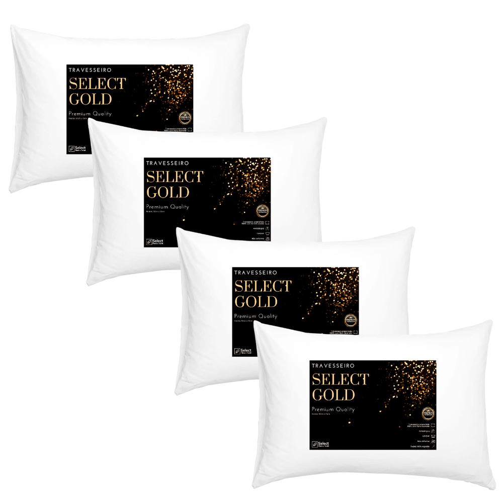 Kit 4 Travesseiros Select Gold - R240 - TRP Loja