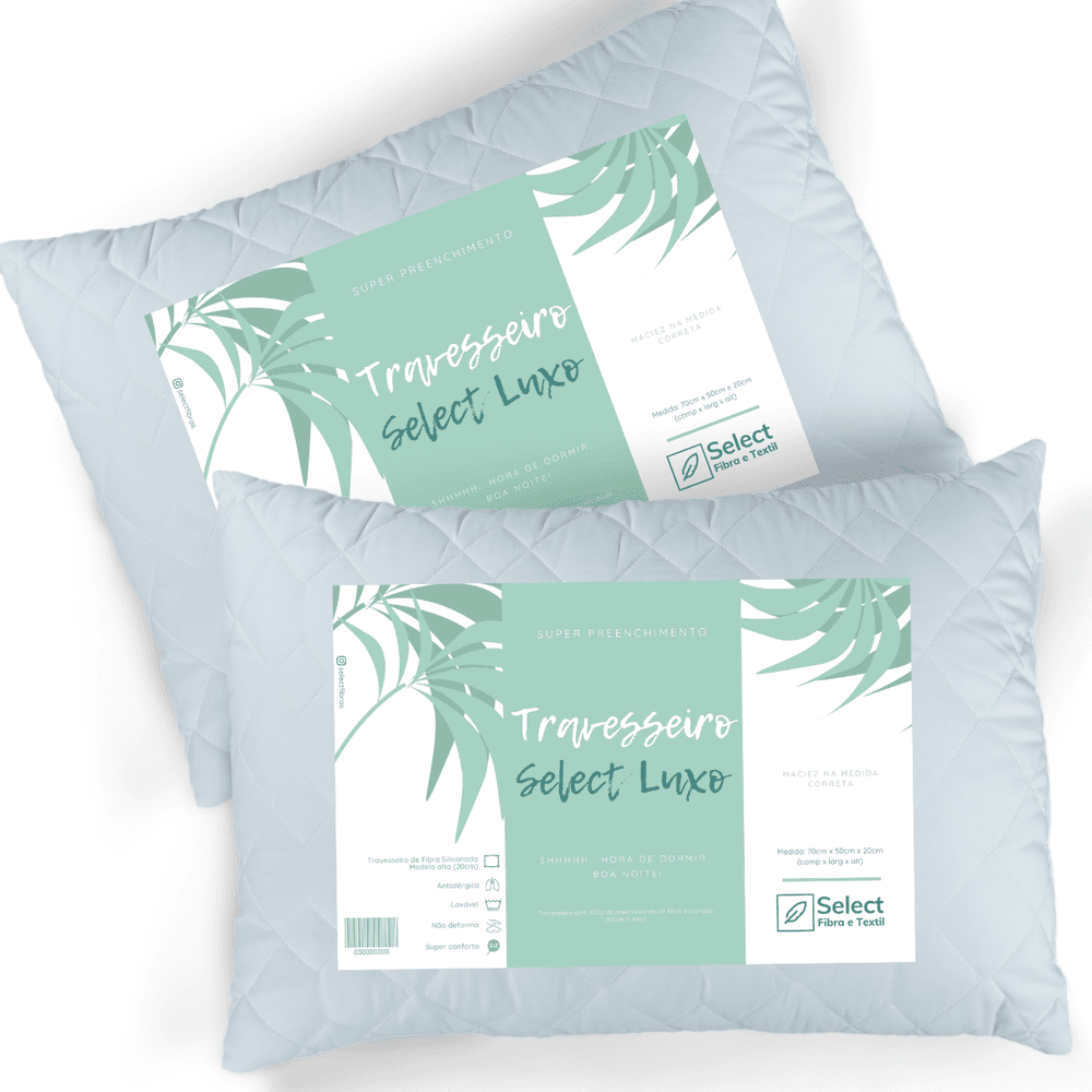 Kit 2 Travesseiros Select Luxo - R4359 - TRP Loja