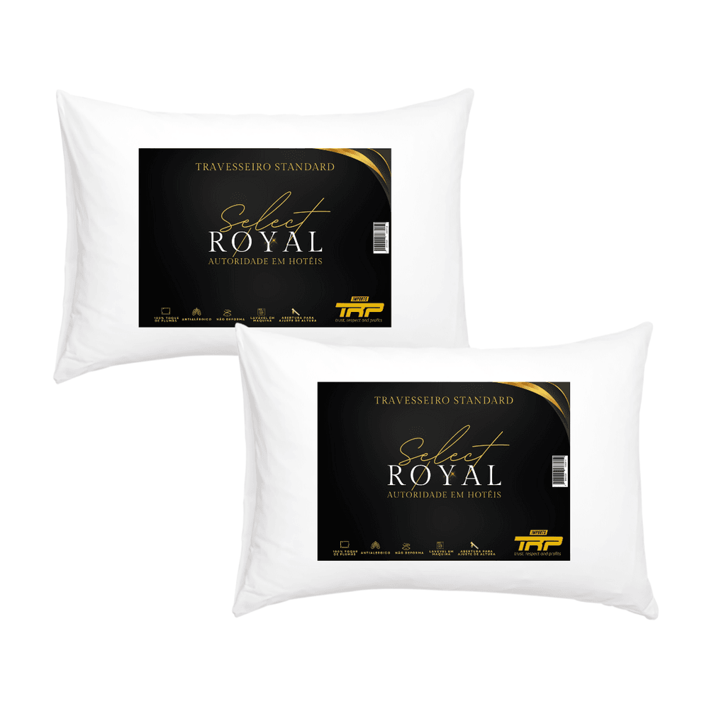 Kit 2 Travesseiros Select Royal Toque De Plumas - ... - TRP Loja