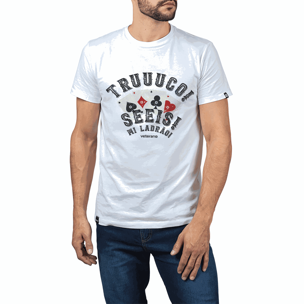 Camiseta Veterano Medalha Truco Branca
