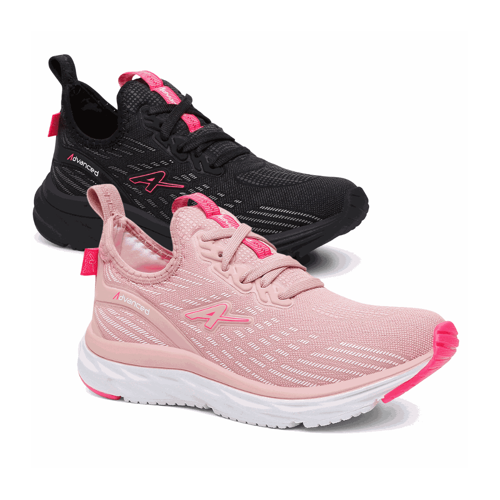 Kit 2 Pares de Tênis Feminino Advanced Running Corrida Caminha Academia - Envio Rápido - Via Livre Boots