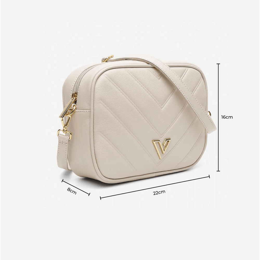 Bolsa Feminina Ana em Couro Legitimo Caramelo Vittal