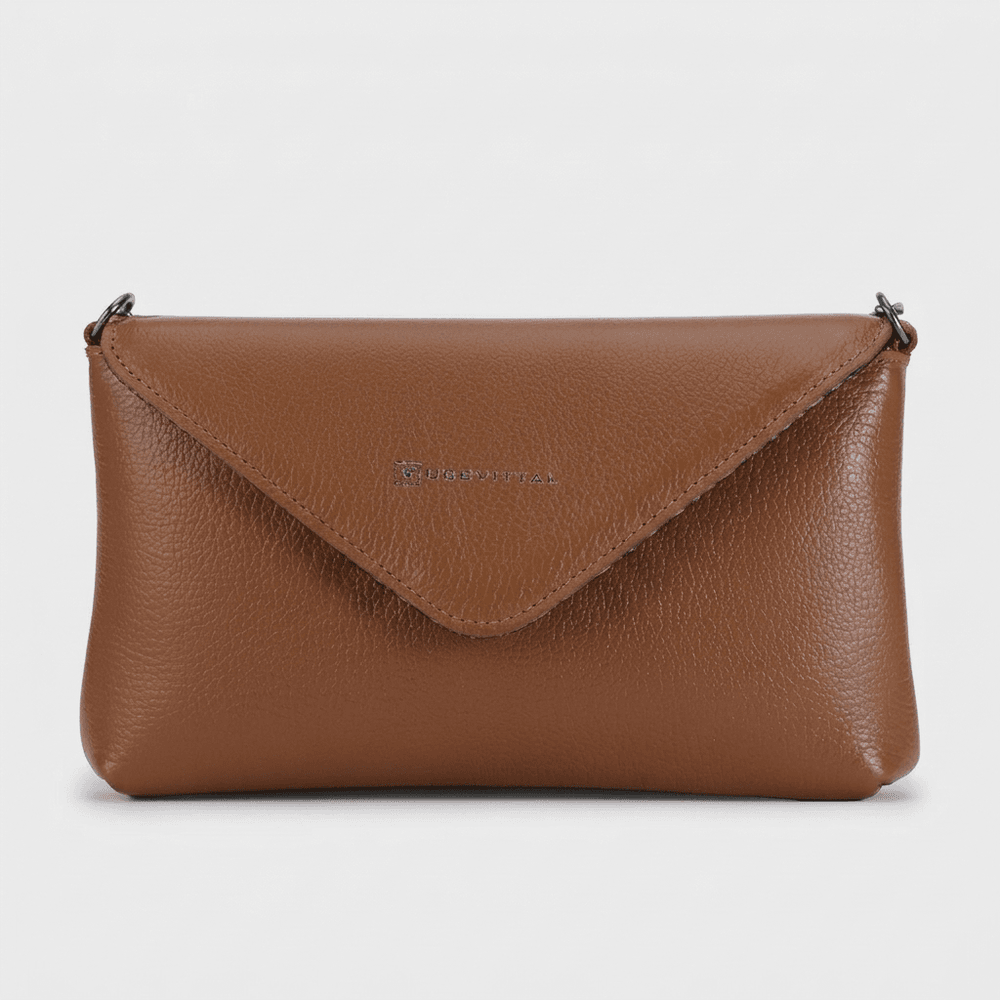 Bolsa Vittal Eloá em Couro Legítimo Caramelo