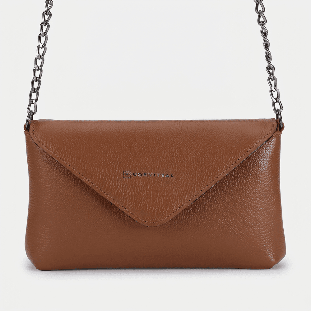 Bolsa Vittal Eloá em Couro Legítimo Caramelo