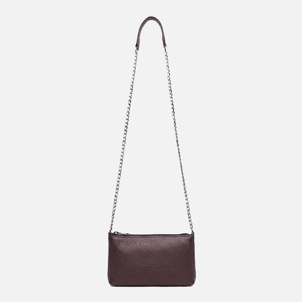 Bolsa Feminina Vittal Clutch Annelise em Couro Legitimo Bordo Alça Corrente