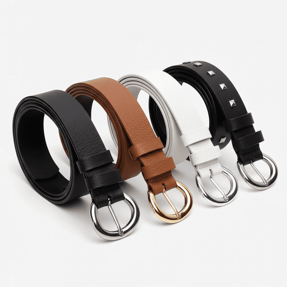 Cinto Feminino Vittal Gabi Couro Caramelo Fivela de Pino