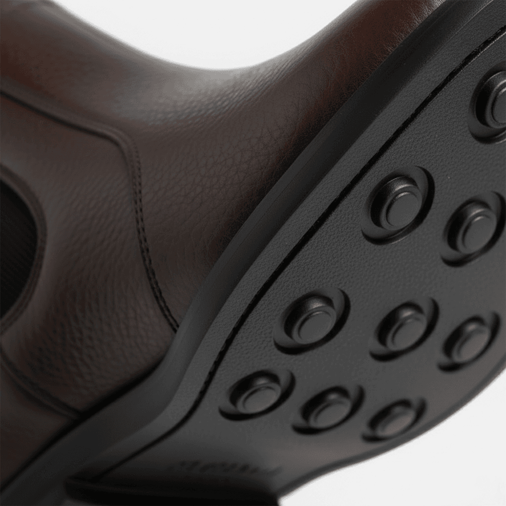 Bota Masculina Chelsea London Vittal em Couro Legítimo Café