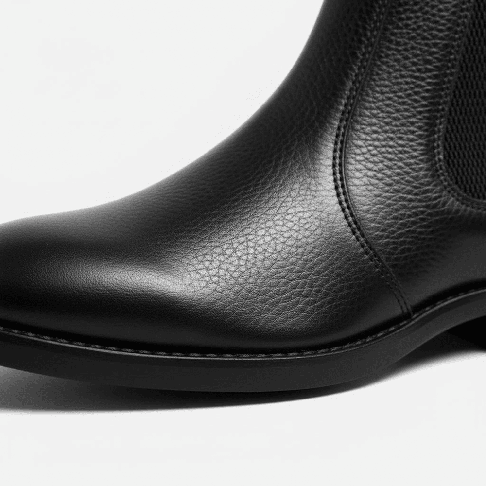 Bota Masculina Chelsea London Vittal em Couro Legítimo Preto