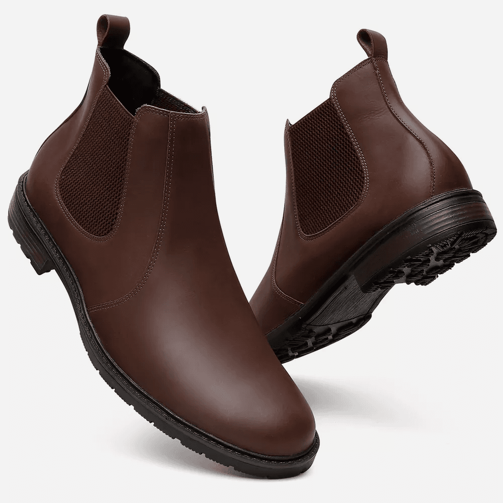 Botina Masculina em Couro Legítimo Crazy Marrom