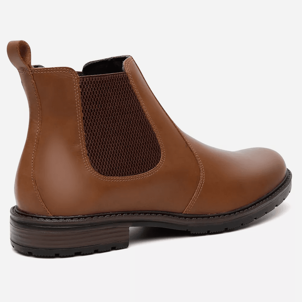 Botina Masculina em Couro Legítimo Crazy Caramelo