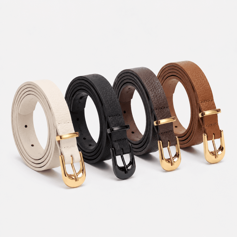 Cinto Feminino Vittal Gabi Couro Caramelo Fivela de Pino