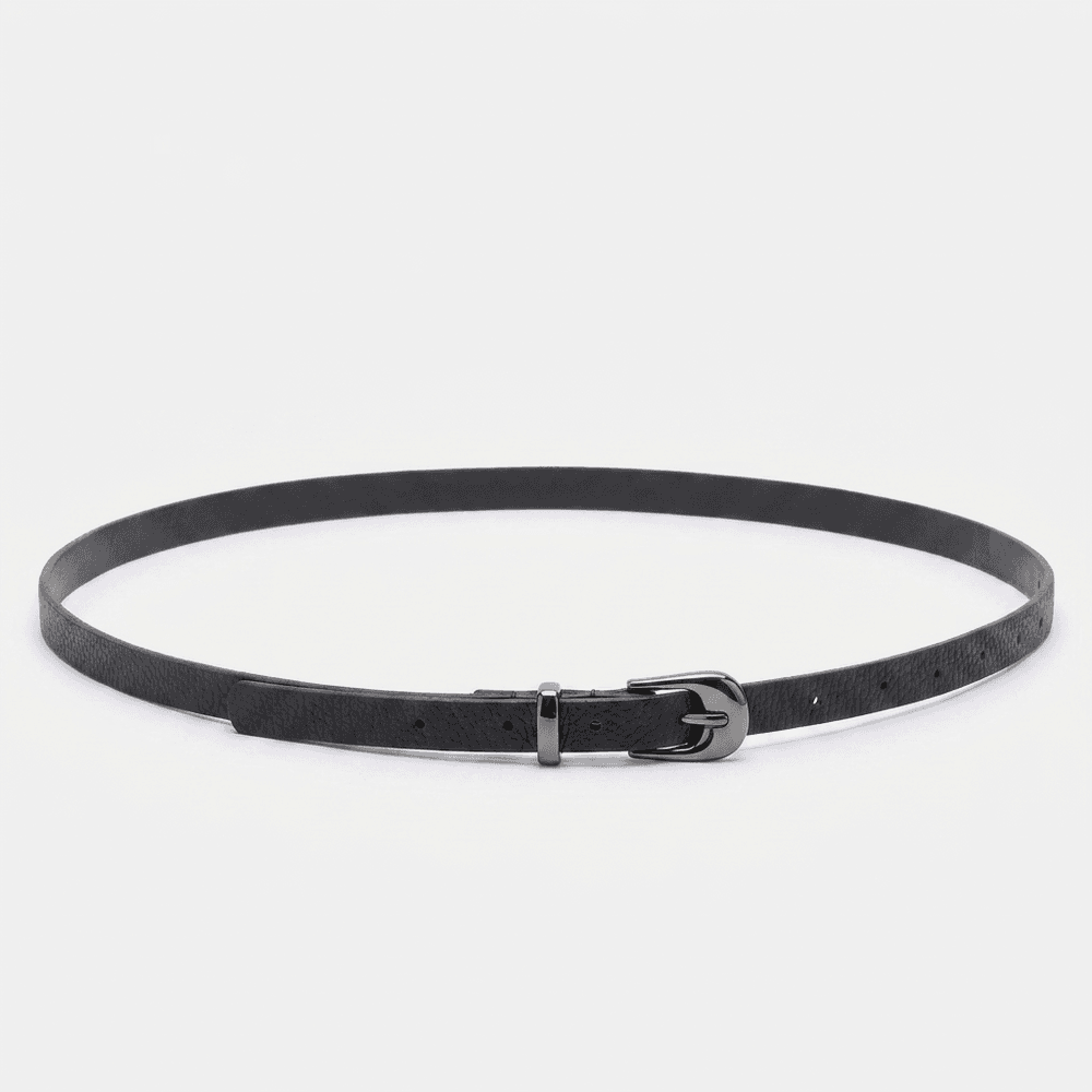 Cinto Feminino Vittal Lia Couro Preto Fivela de Pino 