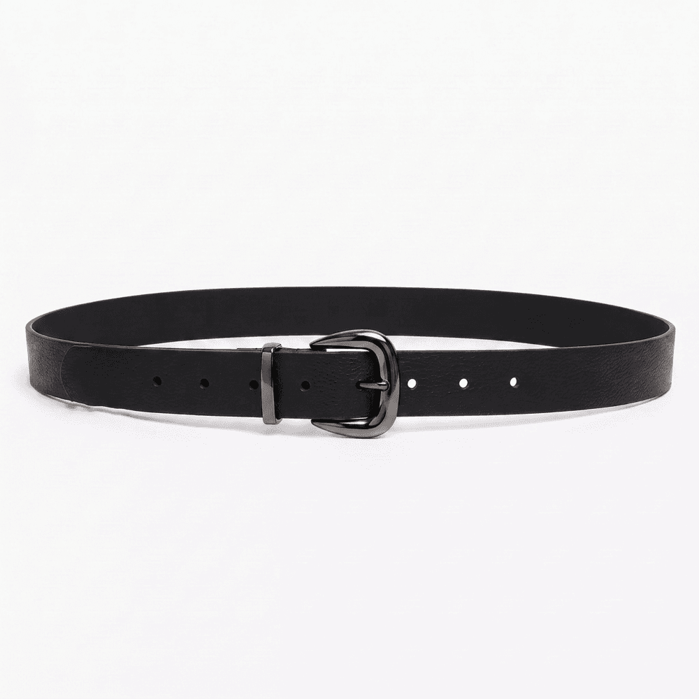 Cinto Feminino Vittal Gabi Couro Preto Fivela de Pino