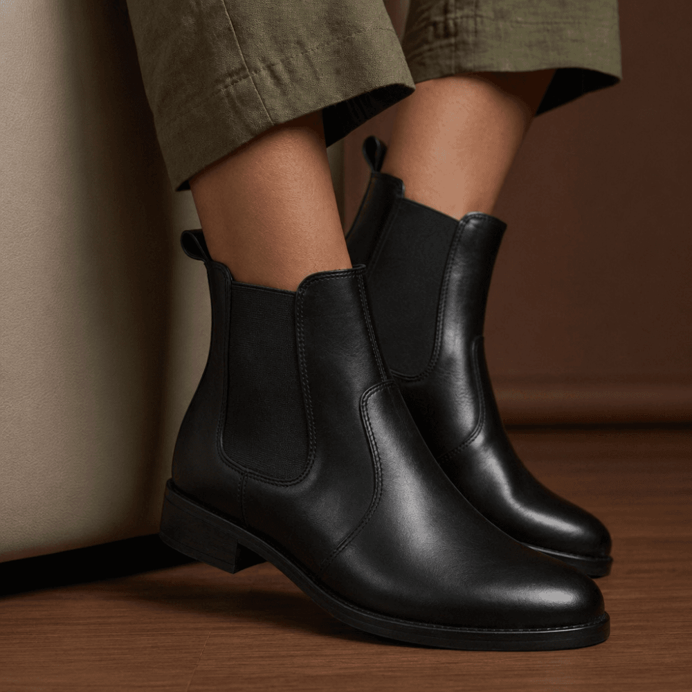 Bota Chelsea Feminina Vittal Lara em Couro Cano Curto