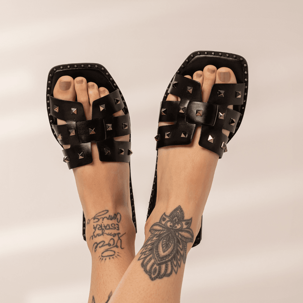 Sandália Rasteira Vittal Ananda Preto