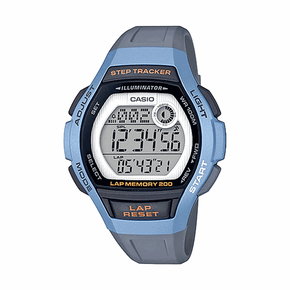casio digital step tracker watch