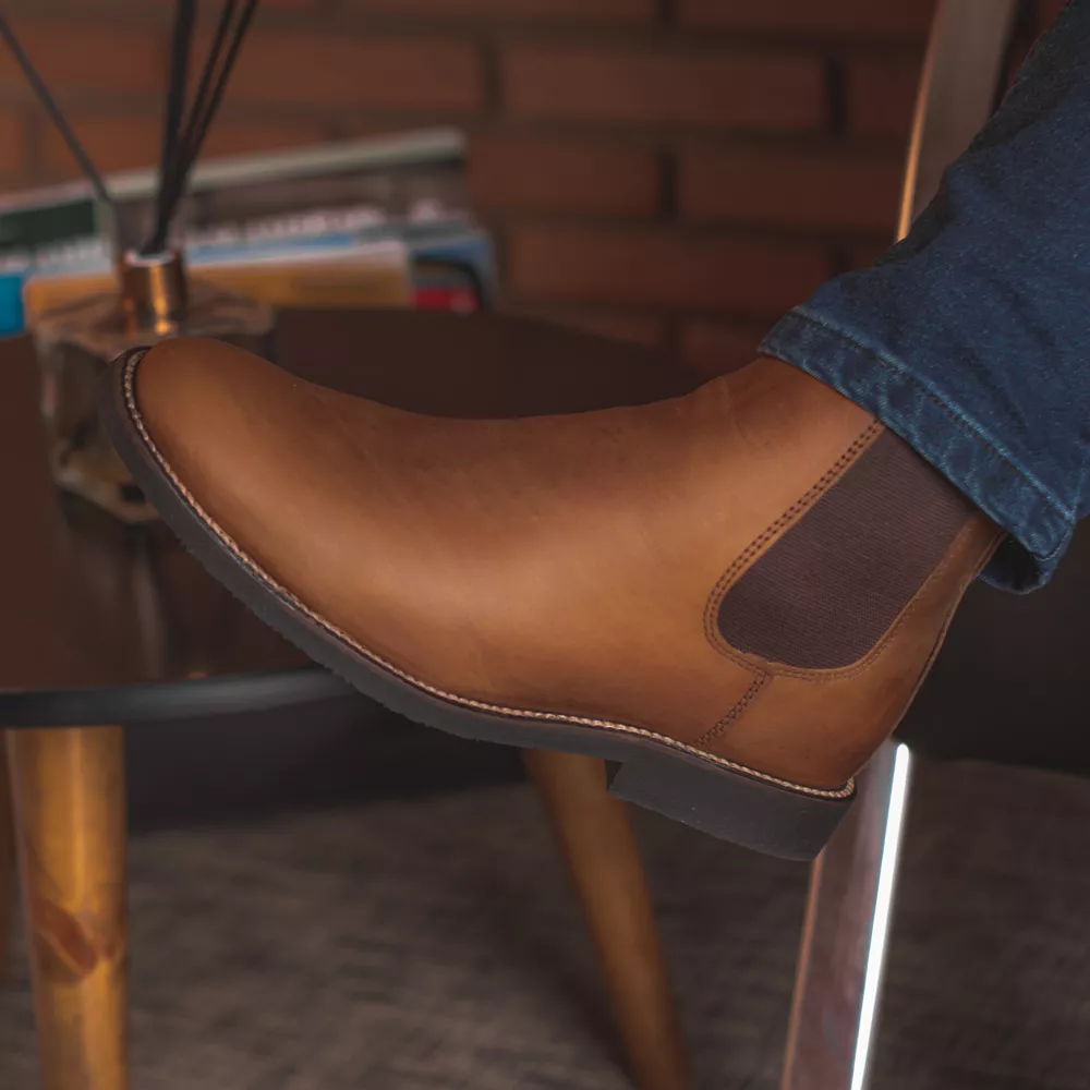 Masculina Chelsea em Couro | Xucrão Boots | Botas e Botinas