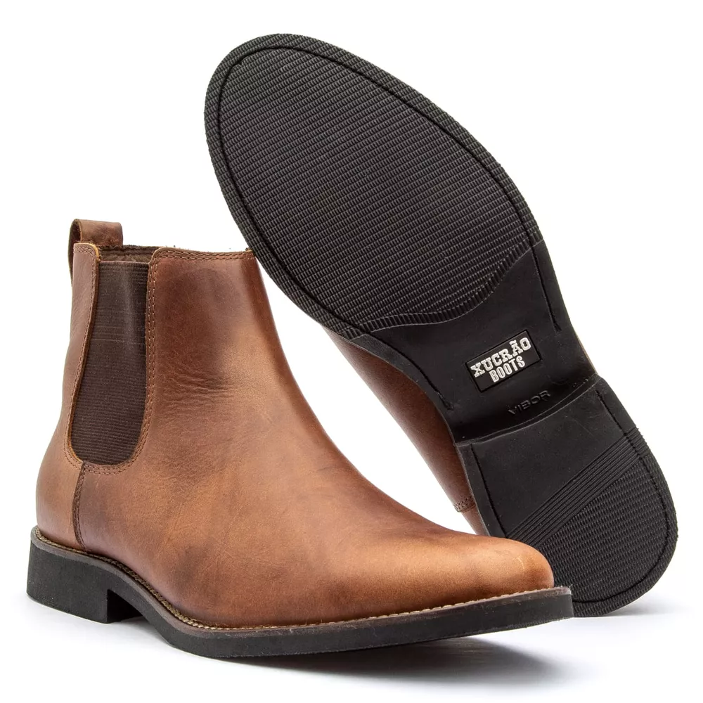 Masculina Chelsea em Couro | Xucrão Boots | Botas e Botinas