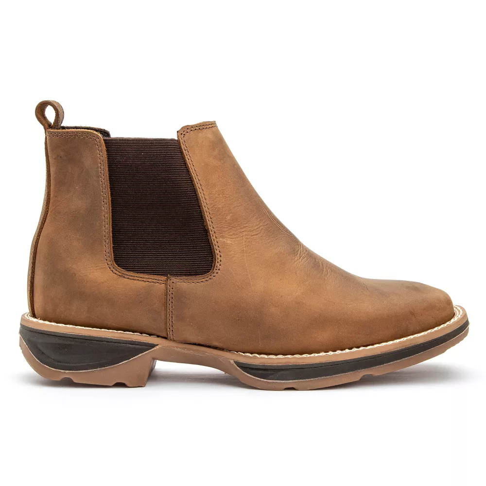 Bota Work Jump Comfort Couro Fóssil Tabaco | COUROWEST