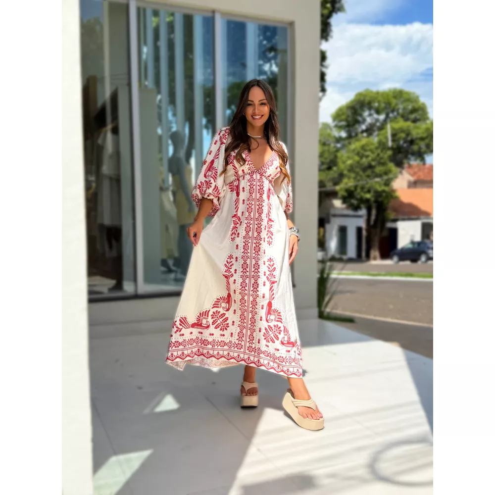 Vestido Farm Estampa Relicario