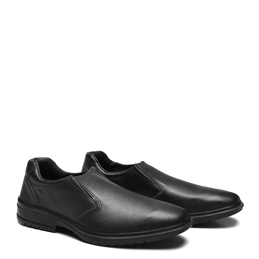 TURIM SSNL SAPATO DE ELÁSTICO PRETO COURO HIDROFUGADO 