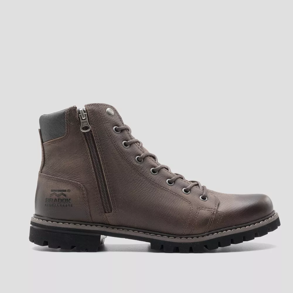 Bota London Double Zip Café
