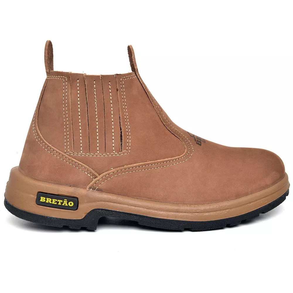Botina Agrícola Masculina Couro Nobuck Rato - BRETÃO STORE